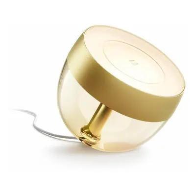 Philips Hue Bluetooth White Ambiance LED Tischleuchte Iris Special Edition in Gold un Transparen