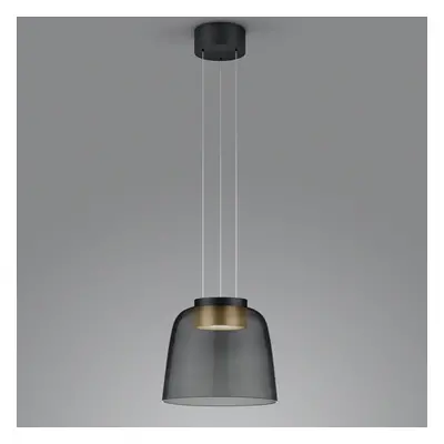 LED Pendelleuchte Oda in Schwarz-transparent und Gold 25W 1810lm