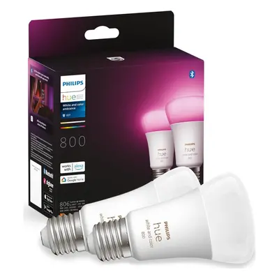 Philips Hue Bluetooth White & Color Ambiance LED E27 60W 570lm Doppelpack