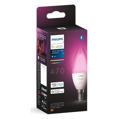 Philips Hue Bluetooth White & Color Ambiance LED E14 5,3W 470lm Einerpack