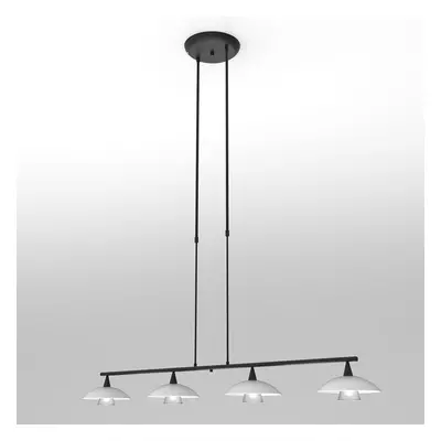 LED Pendelleuchte Tallerken in Schwarz und Weiß 4x 3W 1200lm G9 4-flammig