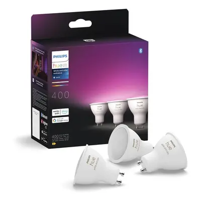 Philips Hue Bluetooth White & Color Ambiance Lampe GU10 - Reflektor Par16 4,2W 400lm 3er Set