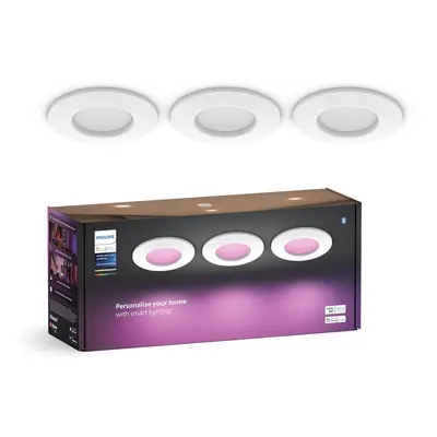 Philips Hue Bluetooth White & Color Ambiance Einbauspot Slim Recessed in Weiß 8,3W 700lm IP44 3e