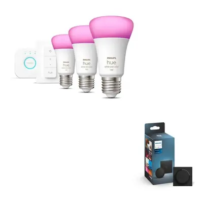 Philips Hue Bluetooth White & Color Ambiance LED E27 75W 1100lm Dreierpack inkl Bridge & Dimmsch