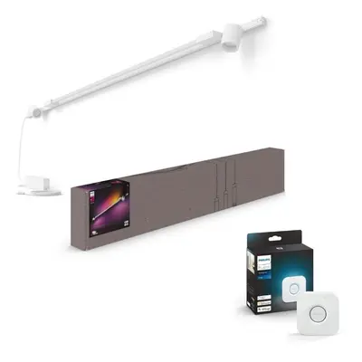 Philips Hue Bluetooth White & Color Ambiance Schienensystem Perifo 2x Spot + Gradient Tube XL in