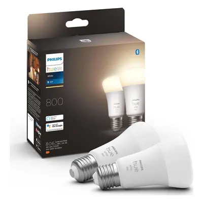 Philips Hue Bluetooth White LED E27 60W 800lm Doppelpack