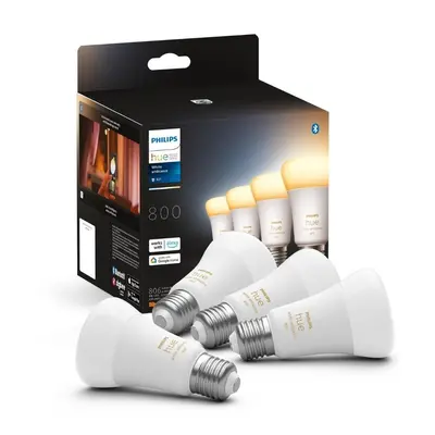 Philips Hue Bluetooth White Ambiance LED E27 Birne - A60 9W 800lm Viererpack