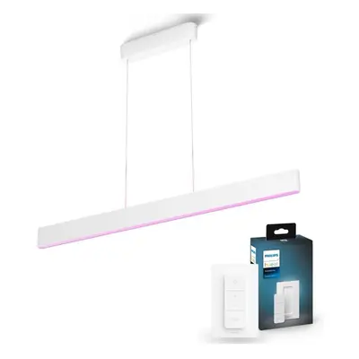 Philips Hue White & Color Ambiance LED Pendelleuchte Ensis in Weiß 2x 38W 5500lm inkl. Dimmschal