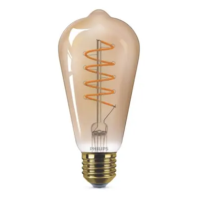 Philips Vintage LED Filament Lampe ersetzt 25W E27 ST64 Edisonform 4W 250lm 1800K dimmbar Einerp