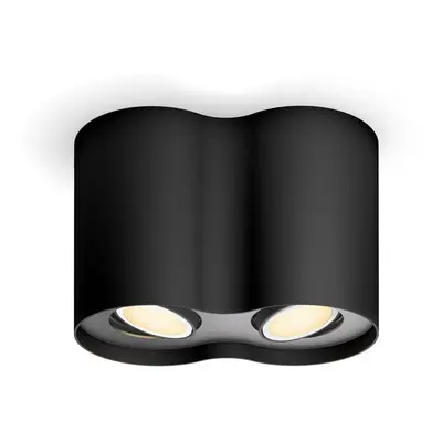 Philips Hue Bluetooth White Ambiance Deckenspot Pillar in Schwarz 2x 4,2W 350lm GU10