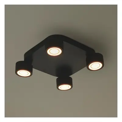 LED Deckenleuchte Clyde 4-Spot in Schwarz 4x 3,5W