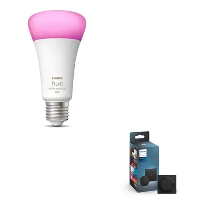 Philips Hue Bluetooth White Ambiance and Color LED E27 15W 1600lm inkl. Tap Dial Schalter in Sch