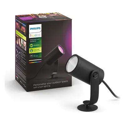 Philips Hue White & Color Ambiance Lily - Erdspießleuchte, schwarz - Niedervolt 1-er Erweiterung