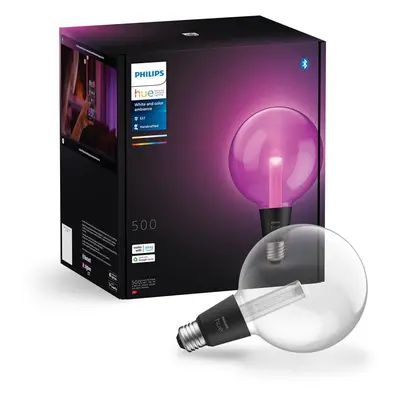 Philips Hue Bluetooth White & Color Ambiance Lampe Lightguide E27 Giant Globe 6,8W 500lm