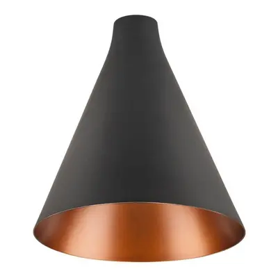 Mix&Match Lampenschirm Lalu Cone 15 in Schwarz-matt und Bronze-matt