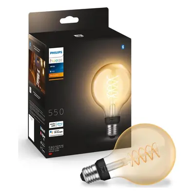 Philips Hue White LED Lampe E27 Globe - G93 Filament 7W 550lm dimmbar Einerpack