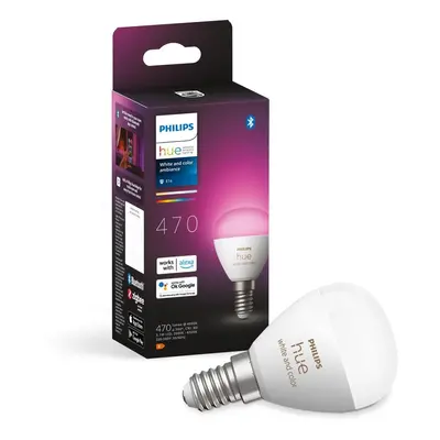 Philips Hue White & Color Ambiance LED E14 Luster in Weiß 5,1W 370lm Einerpack