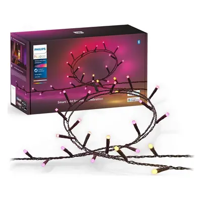 Philips Hue Bluetooth LED Lichterkette Festavia White & Color Ambiance in Schwarz 14W IP54 20000