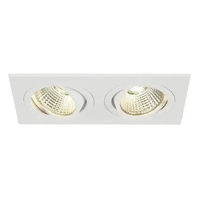 Zweiflammiger LED-Einbaustrahler New Tria, weiß, 2700K, schwenkbar