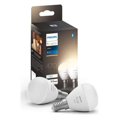 Philips Hue Bluetooth White LED E14 Tropfen - P45 5,7W 470lm Doppelpack