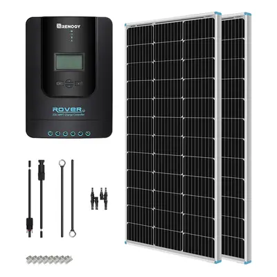 Balkonkraftwerk Solaranlage 200W 12V Starter Solar Kit mit 30A PWM Laderegler für Wohnmobile/Woh