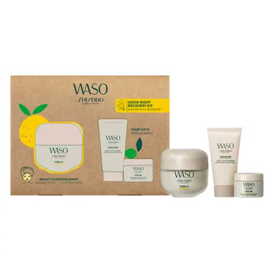 Shiseido Waso Beauty Sleeping Mask Set = Yuzu-C Beauty Sleeping Mask 50 ml + Gel-to-Oil Cleanser