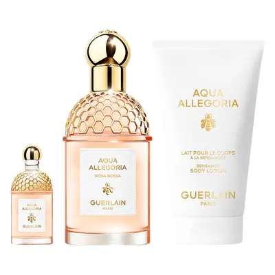 Guerlain Aqua Allegoria Rosa Rossa Set = EdT Nat Spray 75 ml + Body Lotion + Miniatur