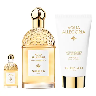 Guerlain Aqua Allegoria Mandarine Basilic Set = EdT Nat. Spray 125 ml + Body Lotion 75 ml + Mini