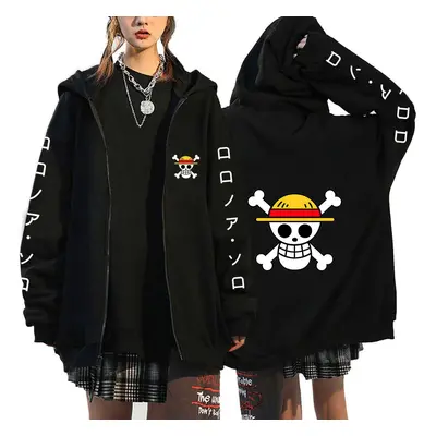 Cosplay Luffy Zoro ONE PIECE Anime Hoodies Männer Jacken Casual Zipper Mantel Harajuku Unisex Ho