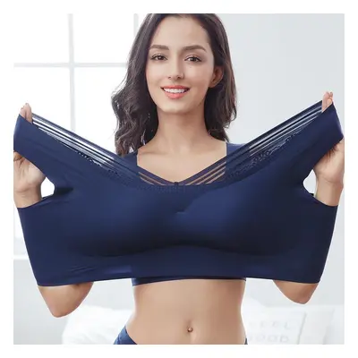 Große Größe Frauen Wireless Sport stoßfest BH nahtlos sammeln Schlaf BH Tank Top dünne Bralette 