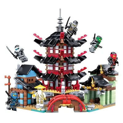 810PCS Ninja Tempel Modell Bausteine ​​Montieren Ziegel Spielzeug Kinder Pädagogisches Spielzeug