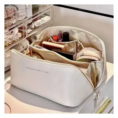 Große Leder-Reise-Kosmetiktasche für Damen, Kosmetik-Organizer, Make-up-Tasche mit hoher Kapazit