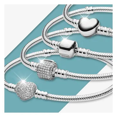 Hochwertige Original Schlangenkette DIY Charm Armband für Frauen Geschenk Silber Farbe Schmuck 1