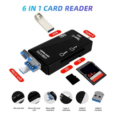 OTG SD TF Kartenleser Hochgeschwindigkeitsübertragung Typ C USB 2.0 Micro-USB-Speicherkartenadap