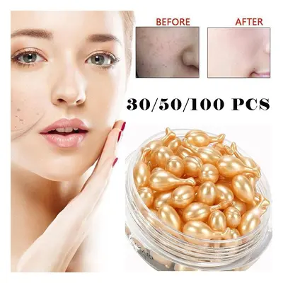 30/50/100Pcs Vitamine Plazenta Anti Falten Gesicht Serum Kapsel Nacht Hydra Gesichts Serum Essen