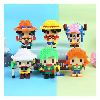 Anime One Piece Ruffy Zoro Ace Mini Brick Bausteine ​​Spielzeug