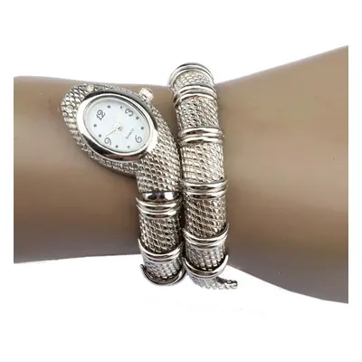 Frauen Quarzuhr Schlange Uhren Edelstahl Armband Armbanduhr Schmuck Geschenke gold