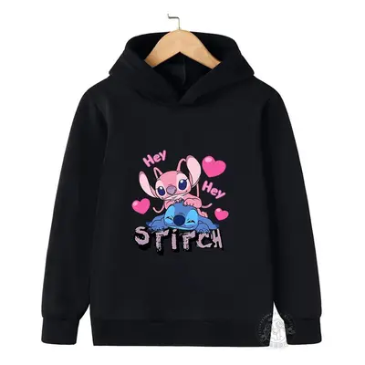 MINISO Stitch Hoodies Street Fashion Pullover für Jungen und Mädchen Kinder Sportpullover Outdoo