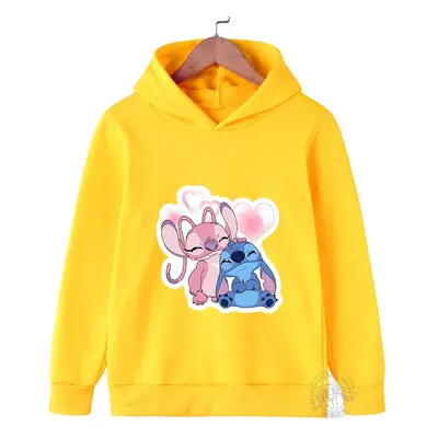 MINISO Stitch Hoodies Street Fashion Pullover für Jungen und Mädchen Kinder Sportpullover Outdoo
