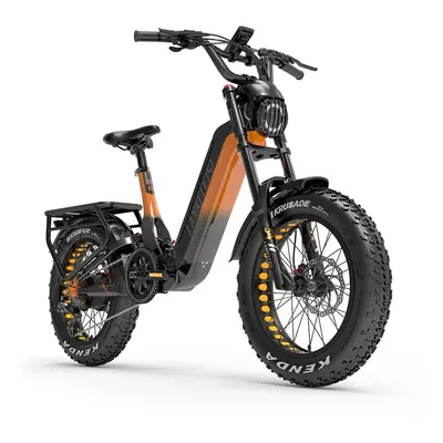 Lankeleisi RX800 Plus 1000W 20" Fat Bike Fully E-Mountainbike 48V 20Ah Samsung Akku E-MTB-Orange