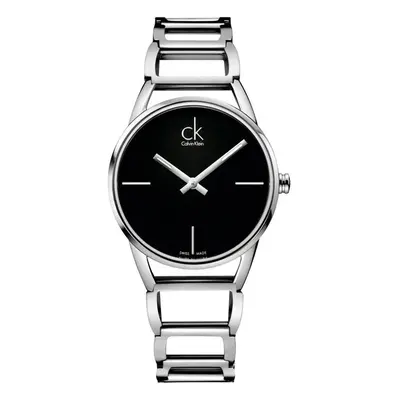 Calvin Klein K3G23121 Stately Quarz Damen Uhr mit schwarzem Zifferblatt