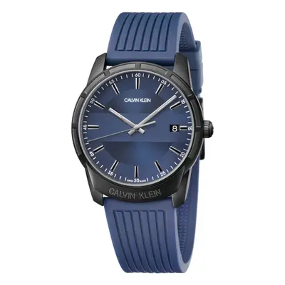 Calvin Klein K8R114VN Evidence Quarz Herren Uhr mit blauem Zifferblatt