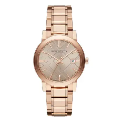 Burberry BU9034 Damen Uhr mit rosafarbenem Zifferblattund roségoldenem Ton