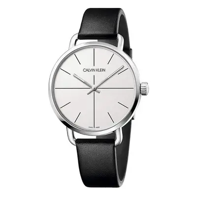 Calvin Klein K7B211CY Even Quarz Unisex Uhr mit silbernem Zifferblatt