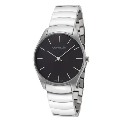 Calvin Klein K4D2214V Classic Quarz Damen Uhr mit schwarzem Zifferblatt