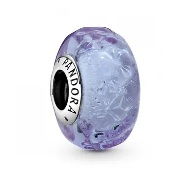 Pandora Wellenförmiger Lavendel-Murano-Glas-Charm