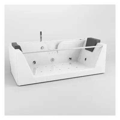 TroniTechnik Whirlpool Badewanne KOS 2 179cm x 85cm mit Heizung, Hydromassage, Bachlauf und Farb