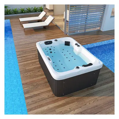 TroniTechnik Outdoor Whirlpool LEVANZO inkl. Heizung, Hydromassage, Bluetooth und Farblicht