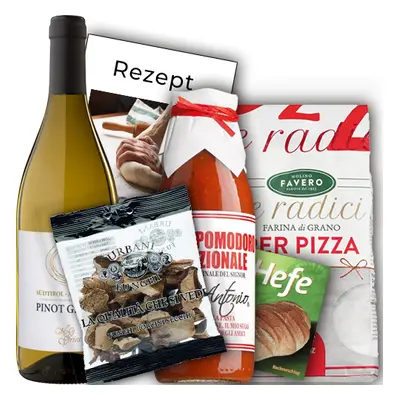 Vinolisa Selezione Vinolisa Pizzabox mit getrockneten Steinpilzen und Pinot Grigio