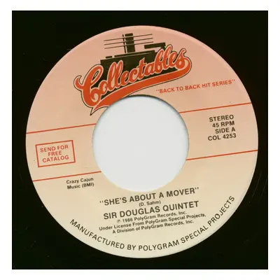 Sir Douglas Quintet - She's About A Mover - Mendocino (7inch, 45rpm)